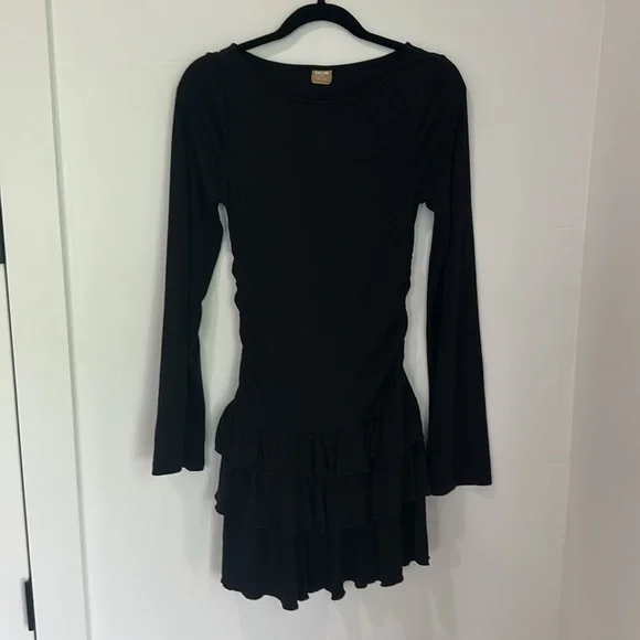 Free People Good Feels Long Sleeve Ruffle Dress - Picture 5 of 7